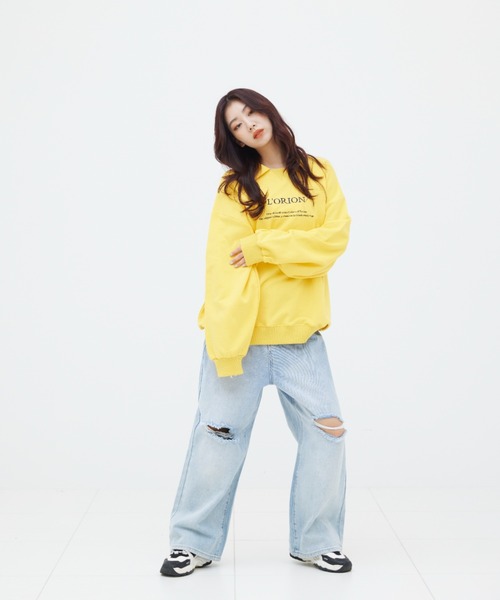 17HR（セブンティーンアワーズ）の「ロゴ刺繍スウェット（スウェット・レディース・イエロー/グリーン/ブルー・FREE）」の18枚目の写真