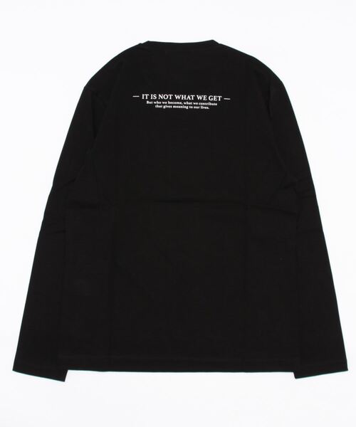 HIDEAWAYS NICOLE(ハイダウェイニコル)の「ダブルシルケットロゴプリント長袖Tシャツ(Tシャツ/カットソー・メンズ・ホワイト/ホワイト系その他/ブラック系その他/ブラック・MEDIUM/LARGE/X-LARGE/XX-LARGE)」の6枚目の写真