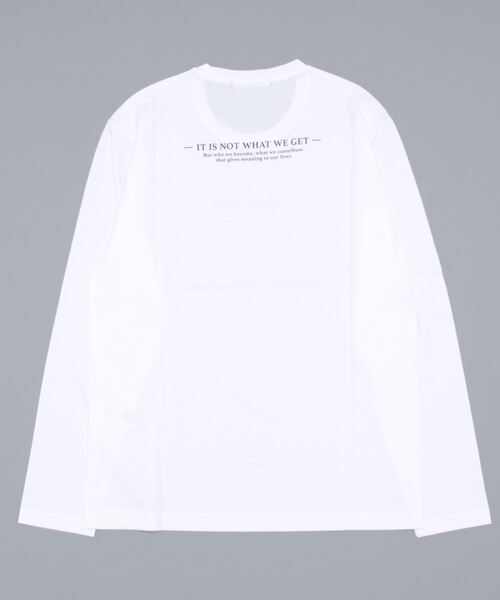HIDEAWAYS NICOLE(ハイダウェイニコル)の「ダブルシルケットロゴプリント長袖Tシャツ(Tシャツ/カットソー・メンズ・ホワイト/ホワイト系その他/ブラック系その他/ブラック・MEDIUM/LARGE/X-LARGE/XX-LARGE)」の7枚目の写真