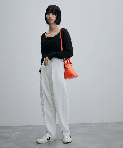 ADAM ET ROPE'(アダムエロペ)の「【ZOZO限定】フェイクレザーMINIボストンバッグ(ボストンバッグ・レディース・オレンジ/グリーン/オフホワイト/キャメル/ブラック・FREE)」の10枚目の写真