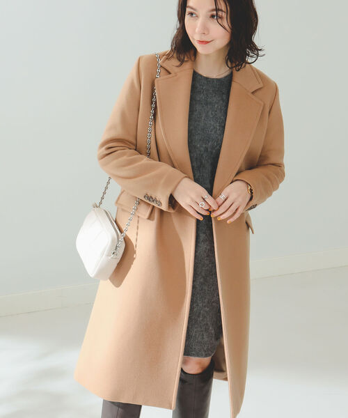 B:MING by BEAMS（ビーミングバイビームス）の「B:MING by BEAMS / ダブル チェスターコート（チェスターコート・レディース・ブラック/ベージュ/オフホワイト/ブルー・SMALL/MEDIUM/LARGE）」の3枚目の写真