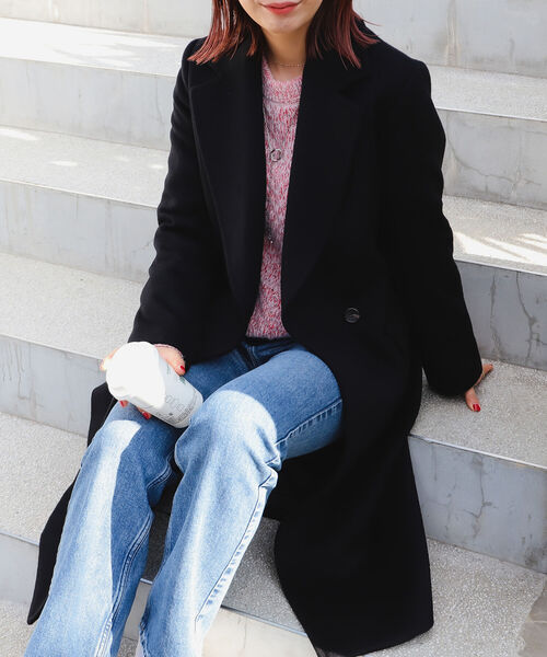 B:MING by BEAMS（ビーミングバイビームス）の「B:MING by BEAMS / ダブル チェスターコート（チェスターコート・レディース・ブラック/ベージュ/オフホワイト/ブルー・SMALL/MEDIUM/LARGE）」の11枚目の写真