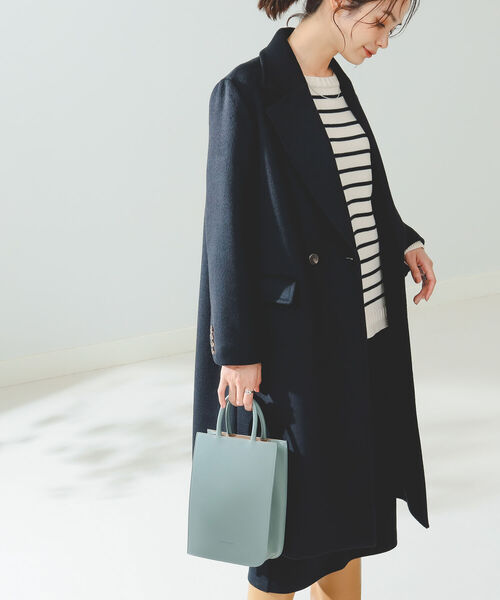 B:MING by BEAMS（ビーミングバイビームス）の「B:MING by BEAMS / ダブル チェスターコート（チェスターコート・レディース・ブラック/ベージュ/オフホワイト/ブルー・SMALL/MEDIUM/LARGE）」の14枚目の写真