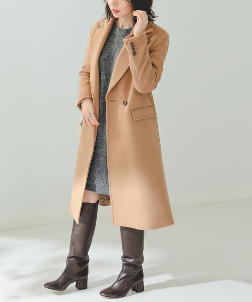 B:MING by BEAMS（ビーミングバイビームス）の「B:MING by BEAMS / ダブル チェスターコート（チェスターコート・レディース・ブラック/ベージュ/オフホワイト/ブルー・SMALL/MEDIUM/LARGE）」の16枚目の写真