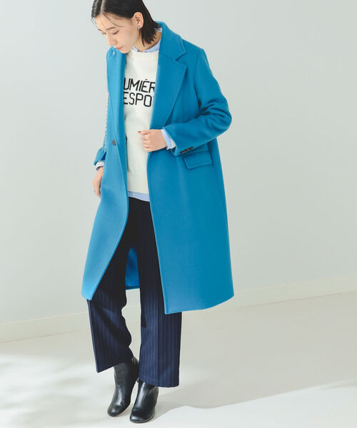 B:MING by BEAMS（ビーミングバイビームス）の「B:MING by BEAMS / ダブル チェスターコート（チェスターコート・レディース・ブラック/ベージュ/オフホワイト/ブルー・SMALL/MEDIUM/LARGE）」の20枚目の写真