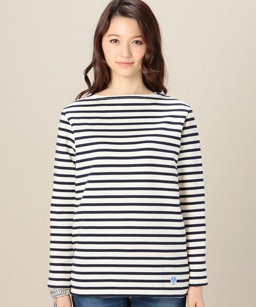 ORCIVAL（オーシバル）の「BYBC ORCIVAL ボーダーカットソー（Tシャツ/カットソー・レディース・オフホワイト/ネイビー・1）」の12枚目の写真