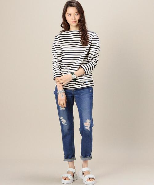 ORCIVAL（オーシバル）の「BYBC ORCIVAL ボーダーカットソー（Tシャツ/カットソー・レディース・オフホワイト/ネイビー・1）」の13枚目の写真