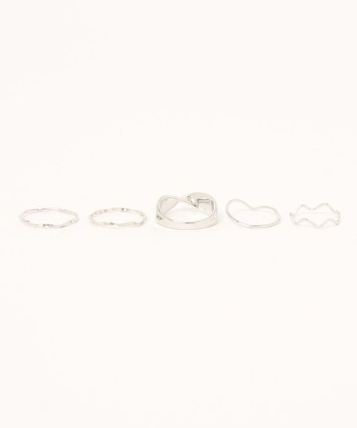 VENCEEXCHANGE(ヴァンスエクスチェンジ)の「ネジリリング5セット(リング・レディース・Silver/GOLD ・FREE)」の3枚目の写真