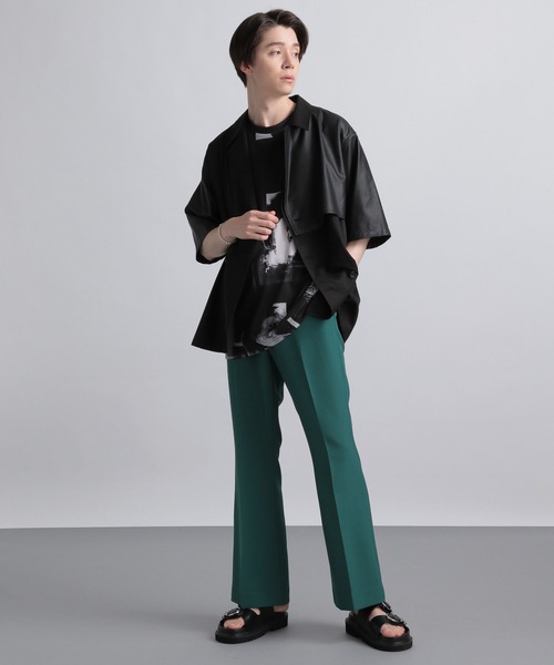 HARE（ハレ）の「レザーキリカエトレンチシャツ(HARE)（シャツ