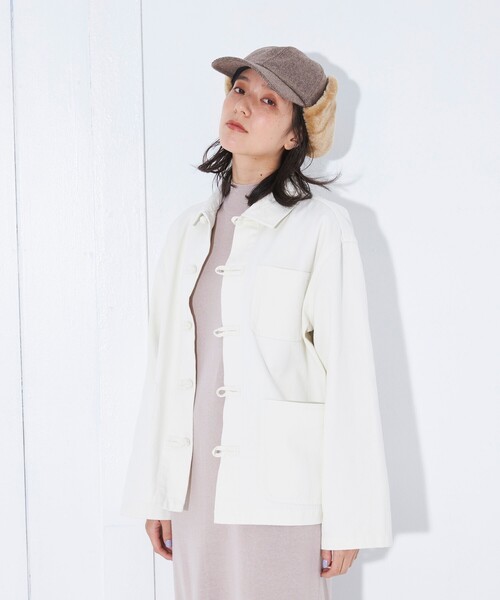 THE SHOP TK (ザ ショップ ティーケー )の「◆デニムチャイナジャケット(デニムジャケット・レディース・ネイビー/オフホワイト・12)」の5枚目の写真