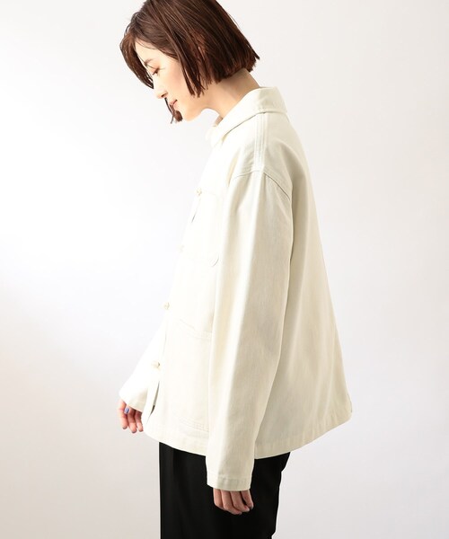 THE SHOP TK (ザ ショップ ティーケー )の「◆デニムチャイナジャケット(デニムジャケット・レディース・ネイビー/オフホワイト・12)」の7枚目の写真
