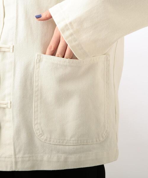 THE SHOP TK (ザ ショップ ティーケー )の「◆デニムチャイナジャケット(デニムジャケット・レディース・ネイビー/オフホワイト・12)」の10枚目の写真