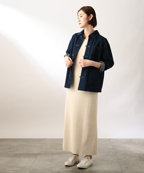 THE SHOP TK (ザ ショップ ティーケー )の「◆デニムチャイナジャケット(デニムジャケット・レディース・ネイビー/オフホワイト・12)」の17枚目の写真