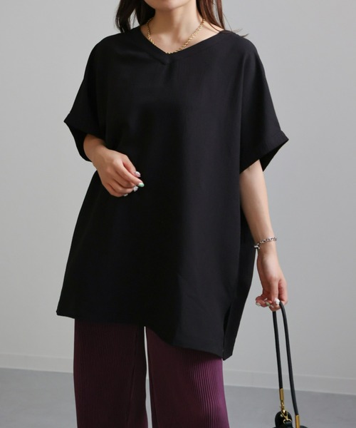sakishimatokyo(サキシマトーキョー)の「ワッシャーシンプルトップス(Tシャツ/カットソー・レディース・ホワイト/ブラック・FREE)」の8枚目の写真