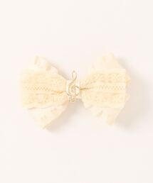 axes femme | 音符チャーム付リボンクリップ(バレッタ/ヘアクリップ)