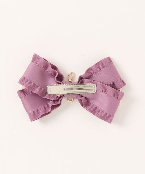 axes femme（アクシーズファム）の「音符チャーム付リボンクリップ（バレッタ/ヘアクリップ・キッズ・ラベンダー/キナリ・FREE）」の3枚目の写真