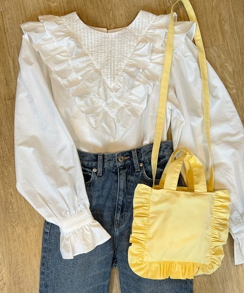 Vicente（ヴィセンテ）の「Vicente petal bag（ショルダーバッグ・レディース・ホワイト/グリーン/ネイビー/パープル/イエロー・FREE）」の5枚目の写真