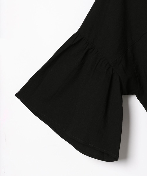 LOWRYS FARM(ローリーズファーム)の「バンドカラーフリルシャツ 123105(シャツ/ブラウス・レディース・ブラック/アイボリー/ブルー/グリーン・FREE)」の9枚目の写真