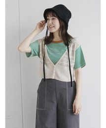 ehka sopo | リンガーロゴボーダーTシャツ(Tシャツ/カットソー)