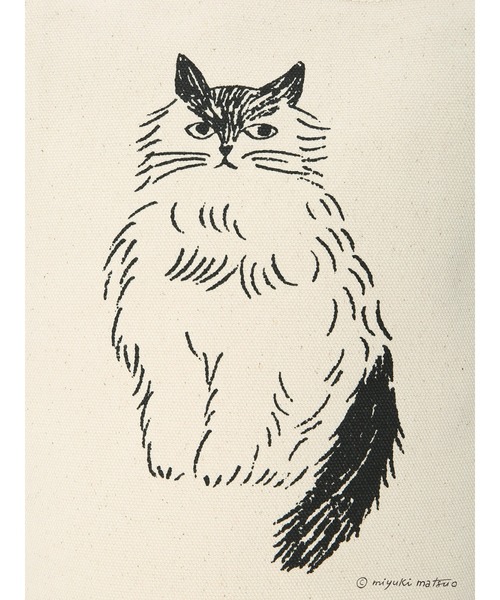 Samansa Mos2（サマンサ モスモス）の「【miyuki matsuo×SamansaMos2】巾着バッグ（エコバッグ/サブバッグ・レディース・モカ/キナリ・ﾌﾘ-）」の11枚目の写真