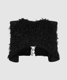 KISHIDAMIKI（キシダミキ）の「fur cropped top（ベスト）」 - WEAR