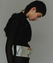 KISHIDAMIKI（キシダミキ）の「fur cropped top（ベスト）」 - WEAR