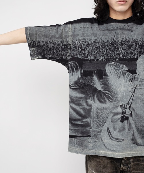 MYne（マイン）の「MYne マイン / Child Printed T-shirt ビッグシルエットプリントTシャツ / G09TS034（Tシャツ/カットソー・メンズ・ホワイト/ブラック・LARGE）」の4枚目の写真