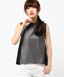 ROSE BUD | LBL-15122 SLV-LESS SIDE MESH P/O(シャツ/ブラウス)