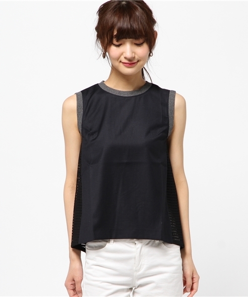 ROSE BUD（ローズバッド）の「LBL-15122 SLV-LESS SIDE MESH P/O（シャツ/ブラウス・レディース・グレー/ネイビー・ONE SIZE）」の10枚目の写真