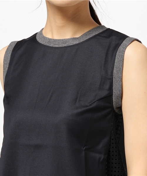 ROSE BUD（ローズバッド）の「LBL-15122 SLV-LESS SIDE MESH P/O（シャツ/ブラウス・レディース・グレー/ネイビー・ONE SIZE）」の6枚目の写真