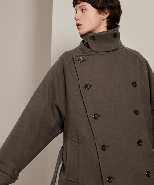 オーバーサイズメルトンダブルヨークラグラントレンチコート オーバーサイズメルトンダブルヨークラグラントレンチコート