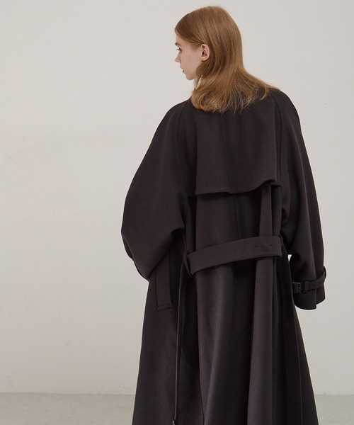 セール】2WAYオーバーサイズメルトンダブルヨークラグラントレンチ