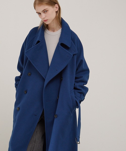 セール】2WAYオーバーサイズメルトンダブルヨークラグラントレンチ