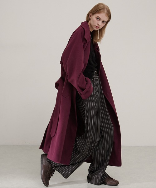 2WAYオーバーサイズメルトンダブルヨークラグラントレンチコート