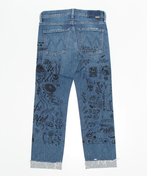 MOTHER DENIM（マザーデニム）の「【MOTHER/マザー】ペイントカットオフデニム（デニムパンツ・レディース・ブルー系その他・24inch/26inch/25inch）」の2枚目の写真