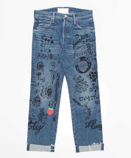 MOTHER DENIM（マザーデニム）の「【MOTHER/マザー】ペイントカットオフデニム（デニムパンツ・レディース・ブルー系その他・24inch/26inch/25inch）」の3枚目の写真