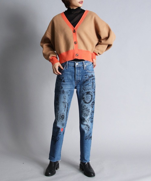 MOTHER DENIM（マザーデニム）の「【MOTHER/マザー】ペイントカットオフデニム（デニムパンツ・レディース・ブルー系その他・24inch/26inch/25inch）」の5枚目の写真