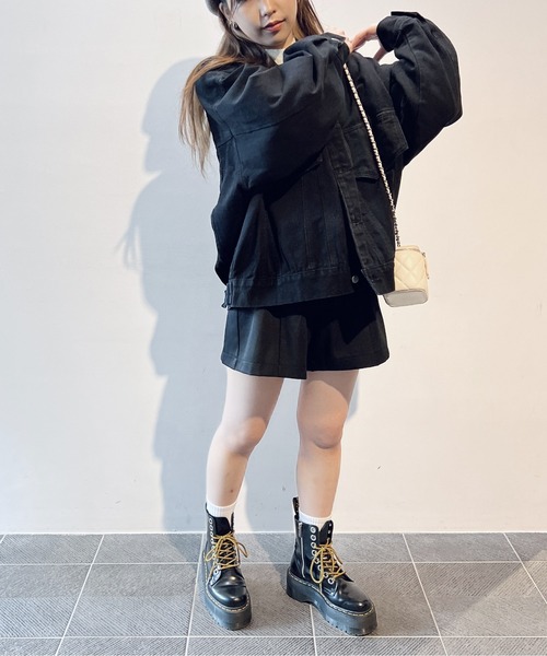 one way（ワンウェイ）の「ビッグシルエットデニムジャケット（デニムジャケット・レディース・ライトブルー/ブラック・FREE）」の16枚目の写真