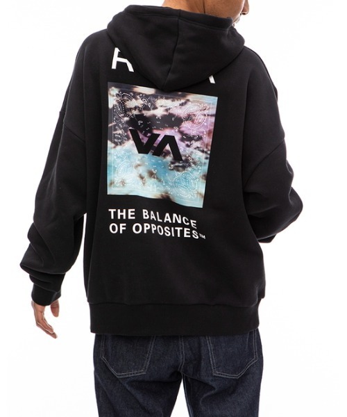 RVCA(ルーカ)の「RVCA メンズ MANIC HOODIE パーカー【2022年秋冬モデル】/ルーカプルオーバーバックプリントパーカー(パーカー・メンズ・ブラック/ホワイト/ベージュ・X-LARGE/SMALL/LARGE/MEDIUM)」の9枚目の写真