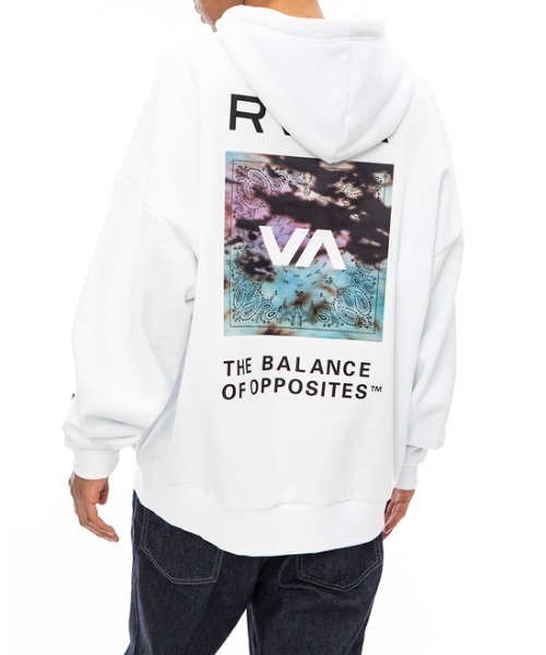RVCA(ルーカ)の「RVCA メンズ MANIC HOODIE パーカー【2022年秋冬モデル】/ルーカプルオーバーバックプリントパーカー(パーカー・メンズ・ブラック/ホワイト/ベージュ・X-LARGE/SMALL/LARGE/MEDIUM)」の6枚目の写真