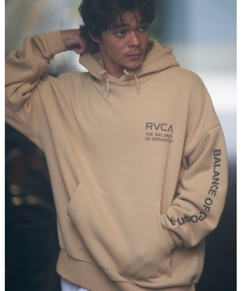 RVCA(ルーカ)の「RVCA メンズ MANIC HOODIE パーカー【2022年秋冬モデル】/ルーカプルオーバーバックプリントパーカー(パーカー・メンズ・ブラック/ホワイト/ベージュ・X-LARGE/SMALL/LARGE/MEDIUM)」の16枚目の写真
