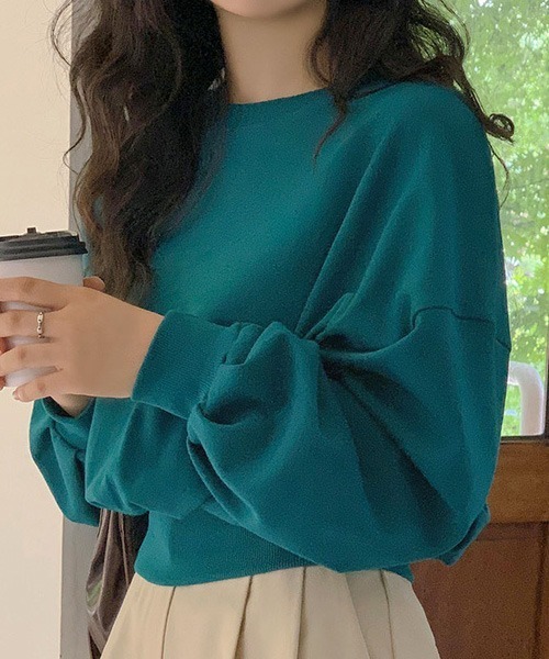 SONA（ソナ）の「SONYUNARA [SONA MADE]7days#シリーズバルーンクロップトレーナー（スウェット・レディース・ピンク/グリーン/グレー系その他・FREE）」の2枚目の写真