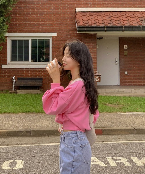 SONA（ソナ）の「SONYUNARA [SONA MADE]7days#シリーズバルーンクロップトレーナー（スウェット・レディース・ピンク/グリーン/グレー系その他・FREE）」の22枚目の写真