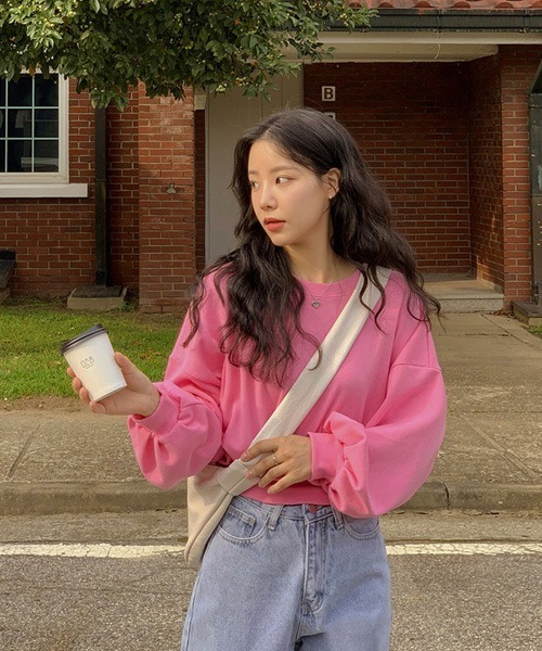 SONA（ソナ）の「SONYUNARA [SONA MADE]7days#シリーズバルーンクロップトレーナー（スウェット・レディース・ピンク/グリーン/グレー系その他・FREE）」の16枚目の写真