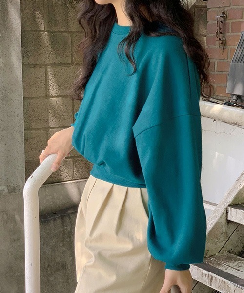 SONA（ソナ）の「SONYUNARA [SONA MADE]7days#シリーズバルーンクロップトレーナー（スウェット・レディース・ピンク/グリーン/グレー系その他・FREE）」の15枚目の写真