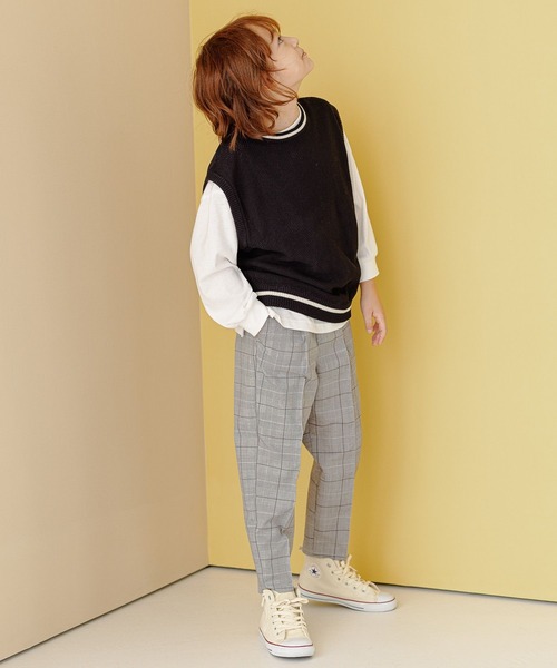 GLOBAL WORK(グローバルワーク)の「ラインニットベストセットプルオーバー/162530(ベスト・キッズ・ブラック/グリーン・140cm/110cm/130cm/150cm/120cm/160cm/100cm)」の3枚目の写真