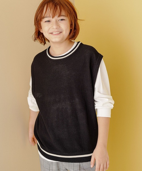 GLOBAL WORK(グローバルワーク)の「ラインニットベストセットプルオーバー/162530(ベスト・キッズ・ブラック/グリーン・140cm/110cm/130cm/150cm/120cm/160cm/100cm)」の8枚目の写真