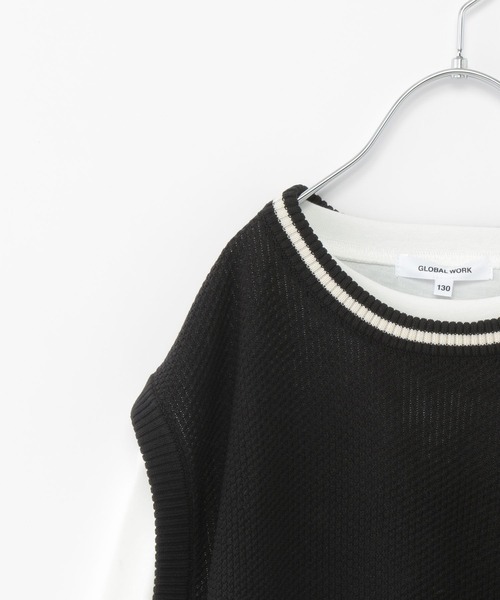 GLOBAL WORK(グローバルワーク)の「ラインニットベストセットプルオーバー/162530(ベスト・キッズ・ブラック/グリーン・140cm/110cm/130cm/150cm/120cm/160cm/100cm)」の12枚目の写真
