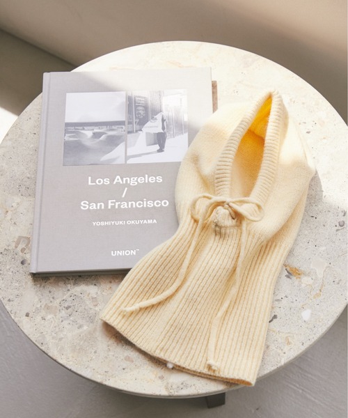 ANGIE（アンジー）の「バラクラバニットフードフォーマー（ネックウォーマー/スヌード・レディース・ブラウン/アイボリー/ベージュ・FREE）」の13枚目の写真