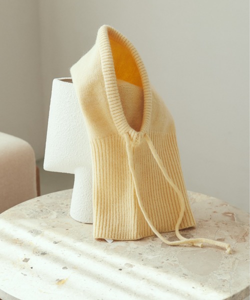 ANGIE（アンジー）の「バラクラバニットフードフォーマー（ネックウォーマー/スヌード・レディース・ブラウン/アイボリー/ベージュ・FREE）」の8枚目の写真